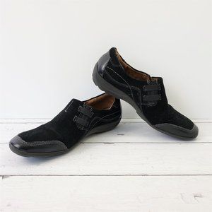NATURALIZER 7M Black Suede Slip On FEBRUARY Shoes